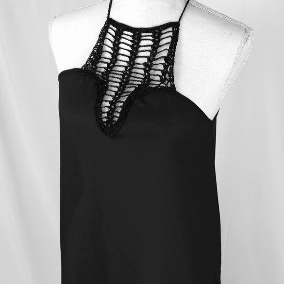 Sheer Maxi Crochet Dress Black - Picture 5 of 10